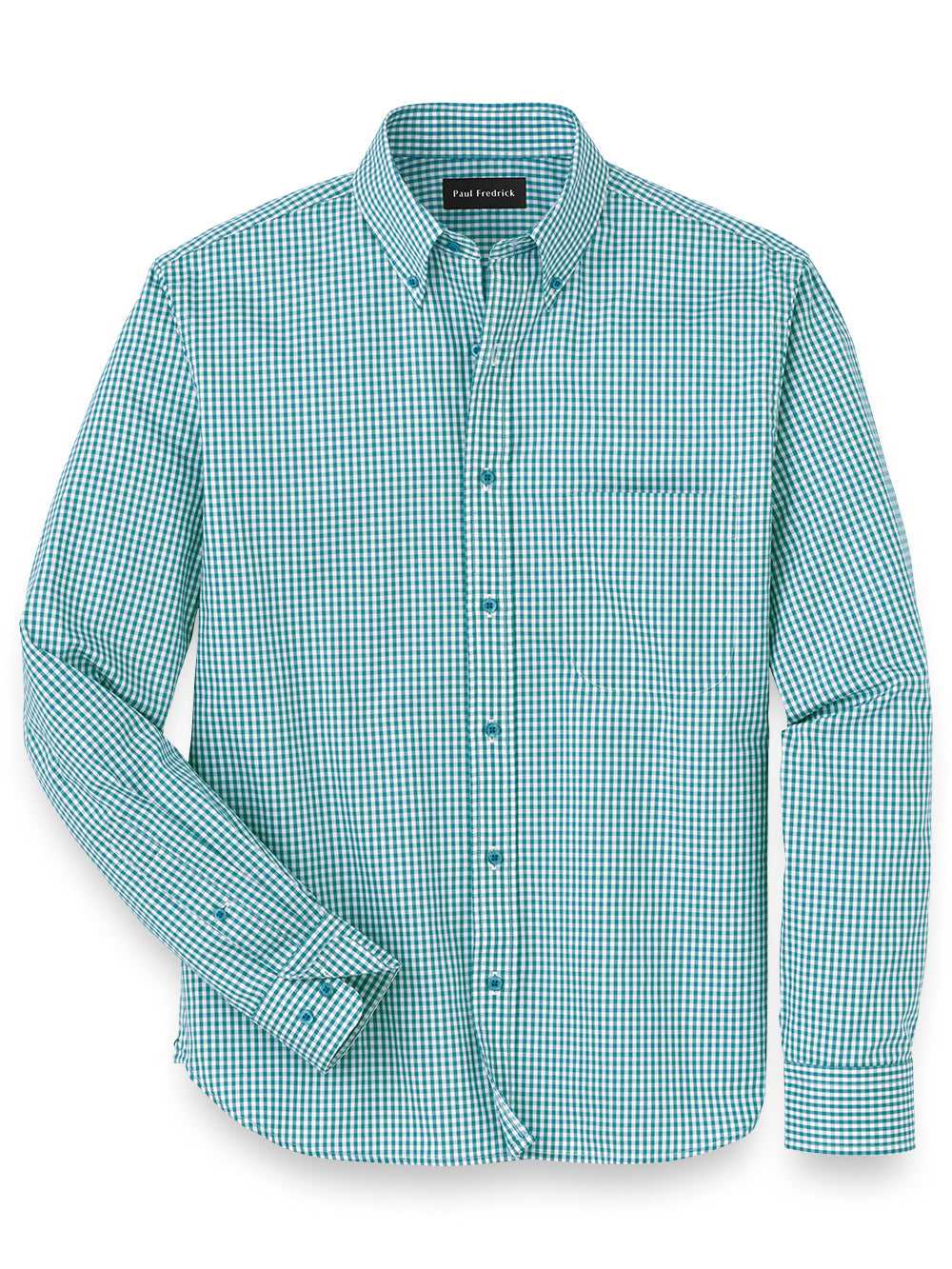 Paul Fredrick, Cotton Gingham Casual Shirt