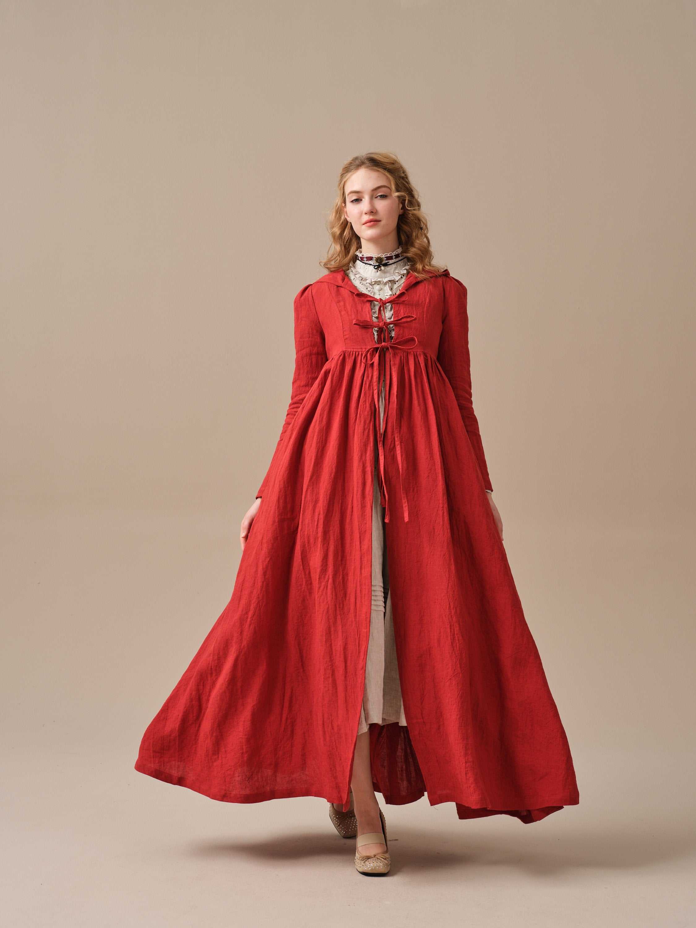 Linennaive, Jane 31 | hooded 100% linen coat dress