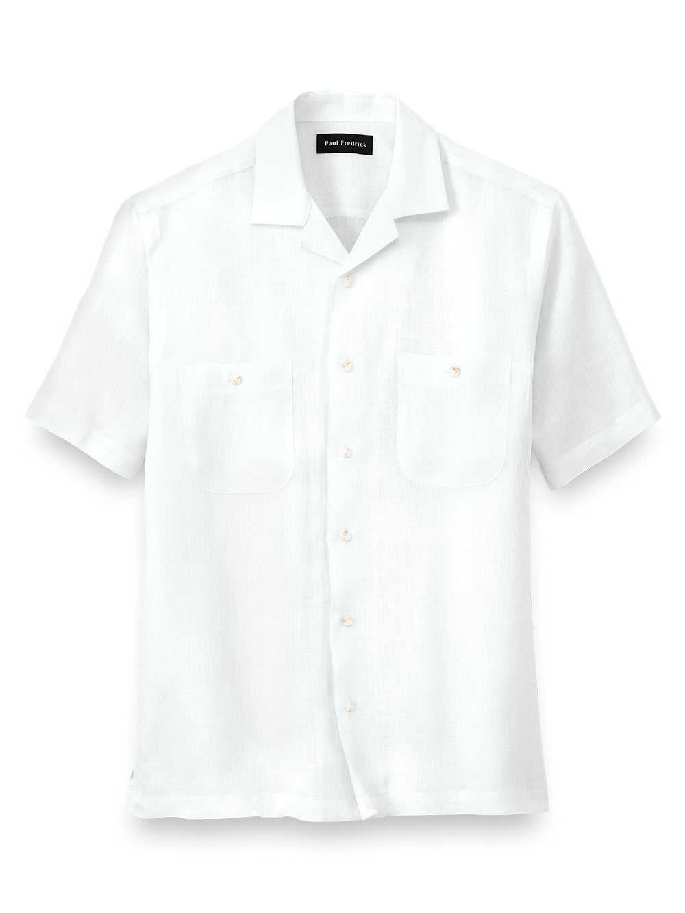 Paul Fredrick, Linen Solid Casual Shirt