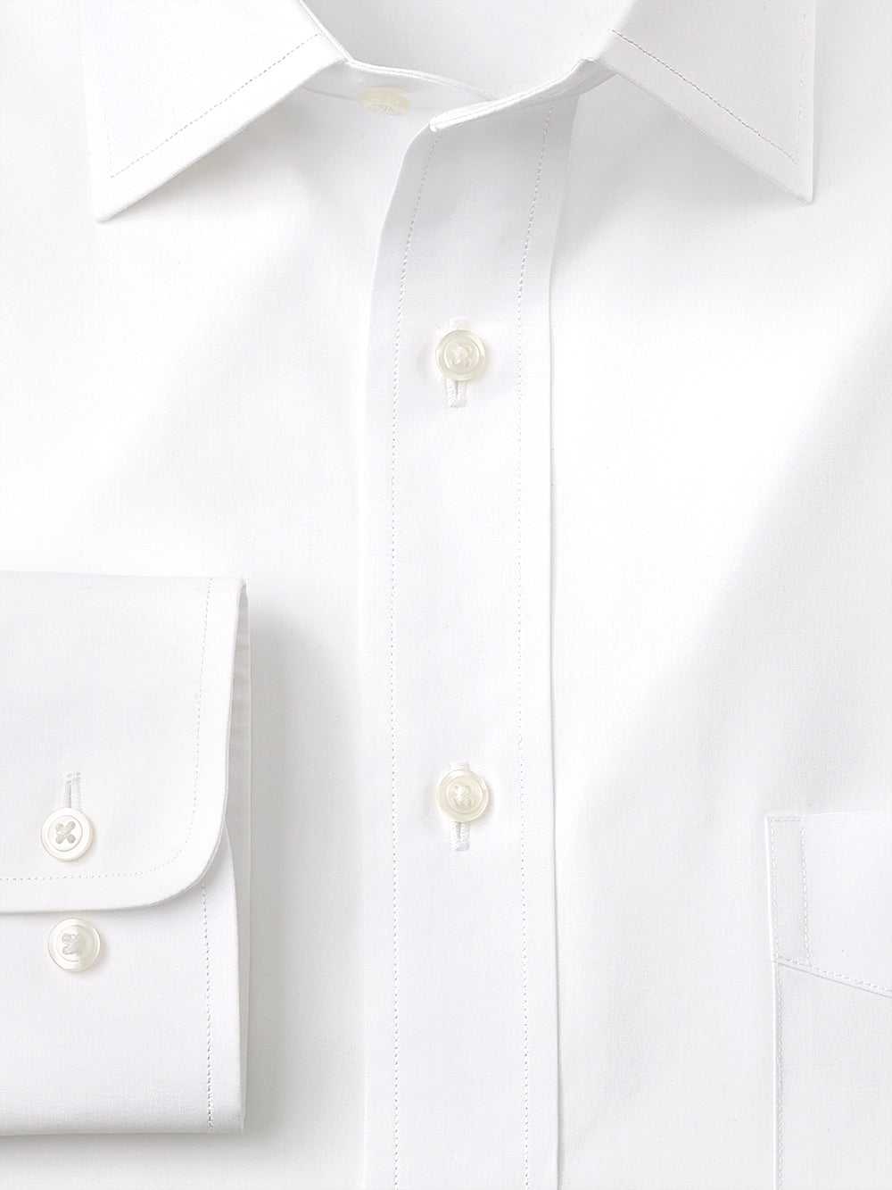 Paul Fredrick, Pure Cotton Broadcloth Solid Color Spread Collar Dress Shirt | Clearance
