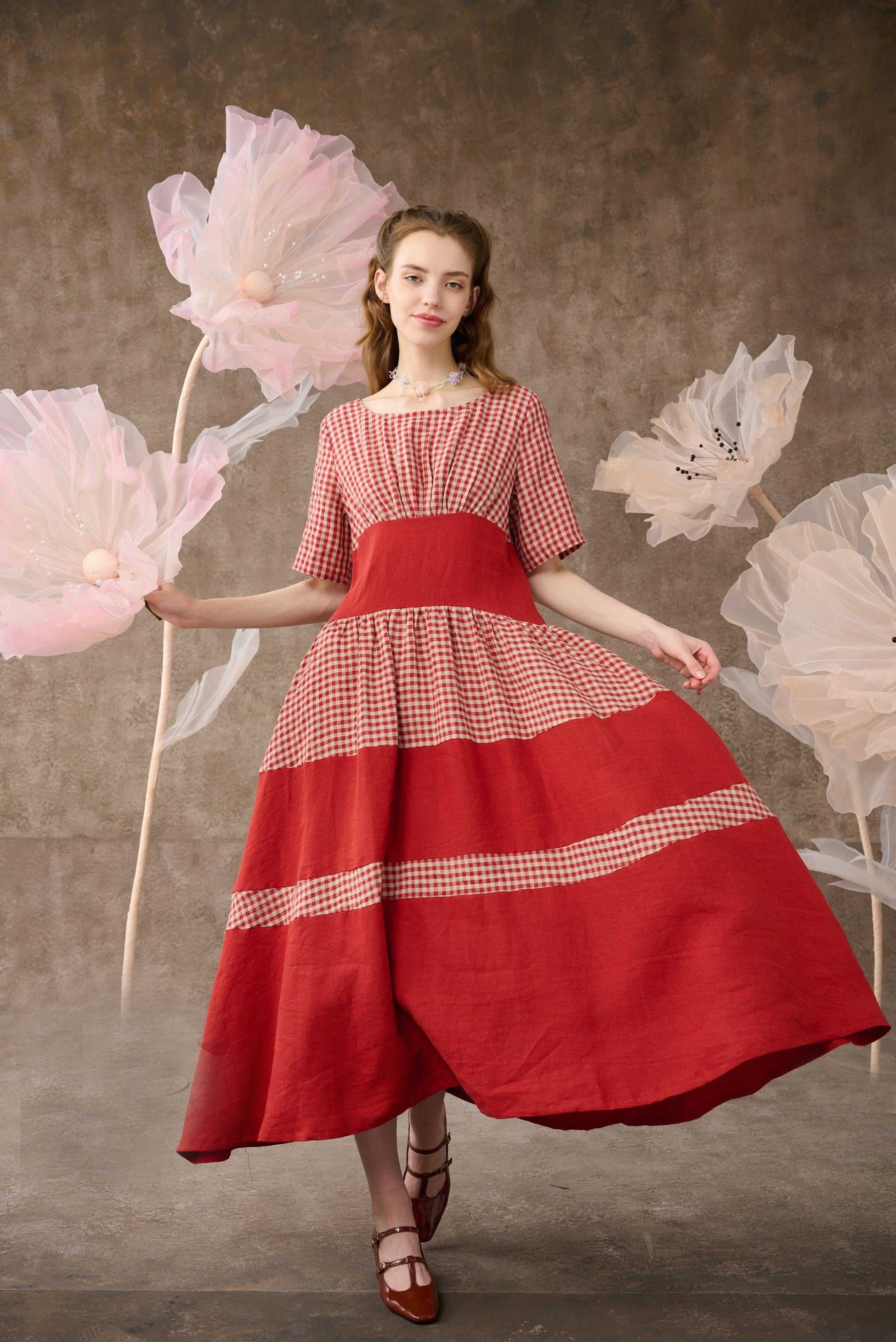 Linennaive, Secret Garden 27 | linen midi dress (yarn dyed linen)