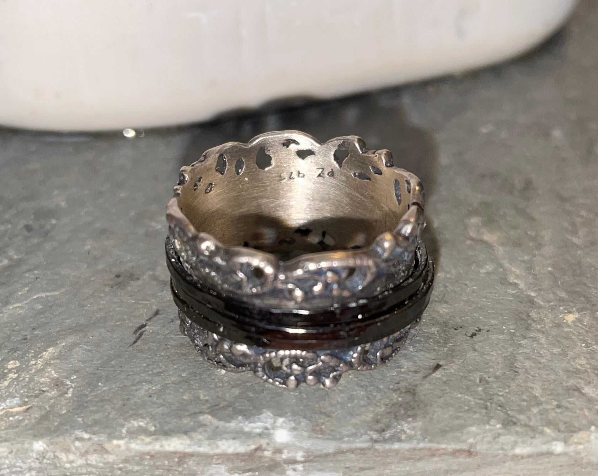 madlyns, Sterling Silver Fidget Ring Sz 8