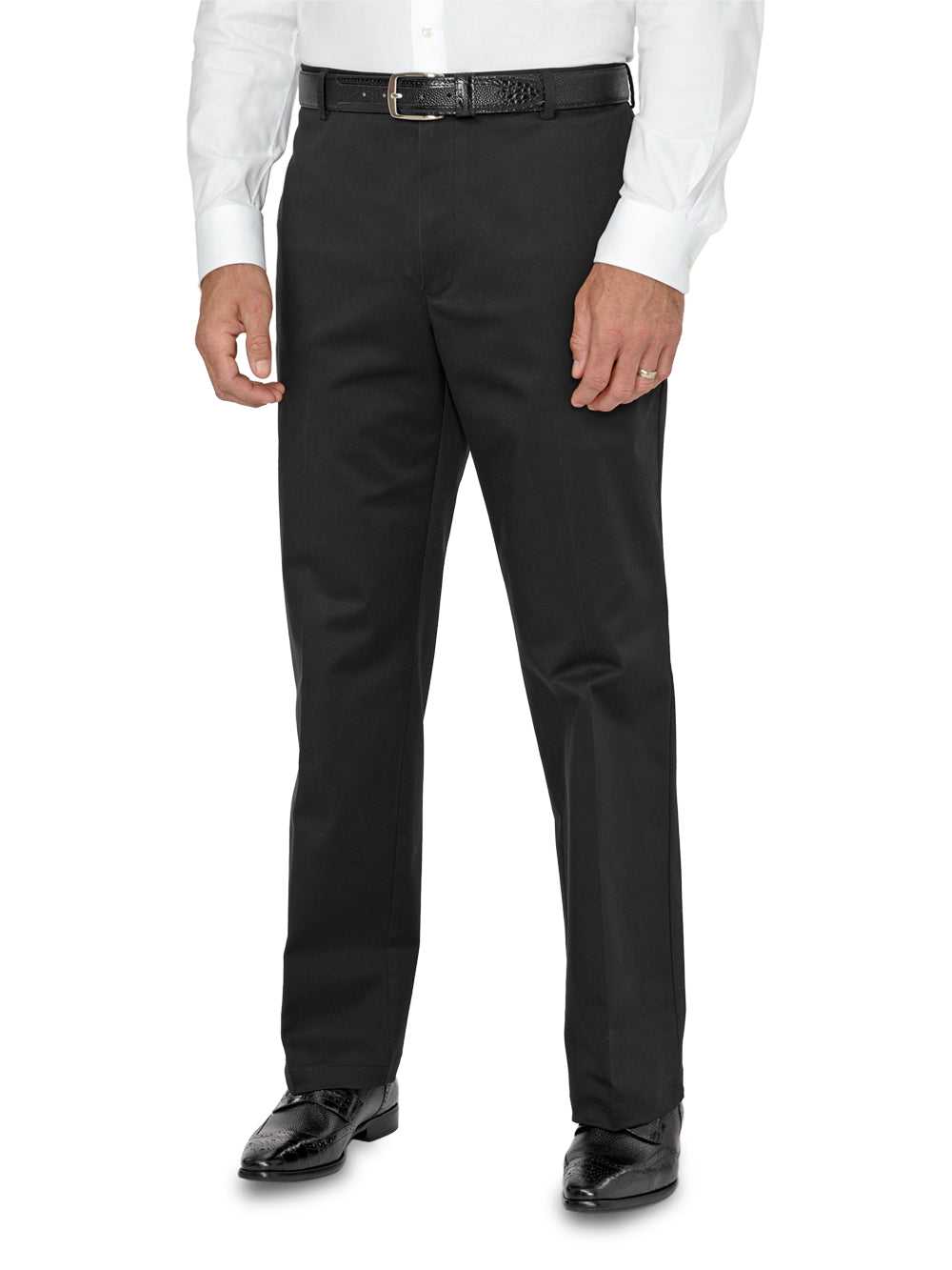 Paul Fredrick, Tailored Fit Non-iron Impeccable Flat Front Pant | Clearance